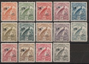 NEW GUINEA 1931 Dated Bird Airmail set ½d - £1.