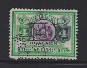 UNITED STATES REVENUE - STATE OF NEW YORK STOCK TRANSFER TAX USED STAMP