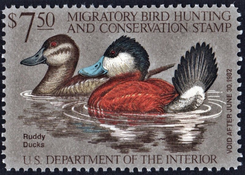 RW48 $7.50 Ruddy Ducks Duck Stamp (1981) MNH