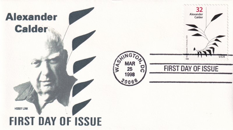 1998, Honoring Alexander Calder, Hobby Link, FDC (E11818)