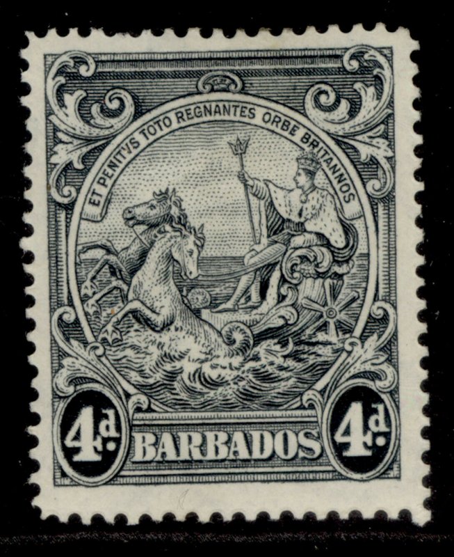 BARBADOS GVI SG253d, 4d black, M MINT. PERF 14