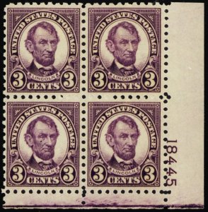 584, Mint LH VF/XF GEM Plate Block CV $275 * Stuart Katz