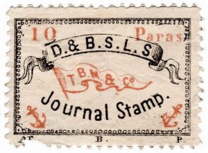 (I.B) Turkey Local Post : TB Morton & Co Journal Stamp 10pa