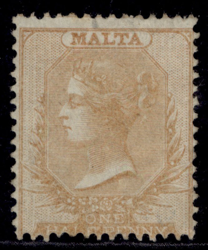 MALTA QV SG3, ½d buff, M MINT. Cat £950. NO WMK