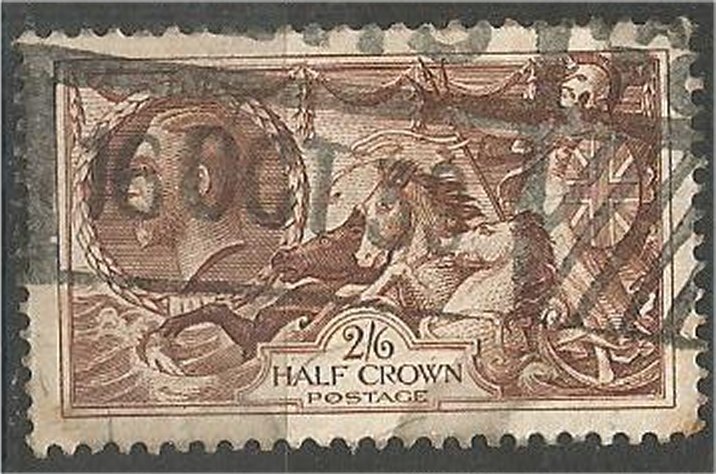 GREAT BRITAIN , 1934, used 2sh6p, Britannia Scott 222