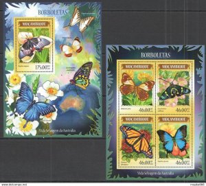 2014 Mozambique Butterflies Fauna Kb+Bl ** St2420