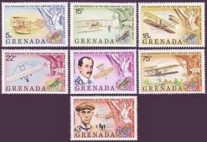 Grenada 887-893, MNH. Mi 923-929. 1st powered flight-75, 1978. Wright Brothers.