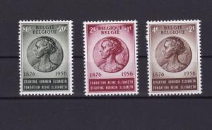 BELGIUM 1956 QUEEN ELISABETH 80th B/DAY STAMPS  SET MINT NEVER HINGED REF R 2816