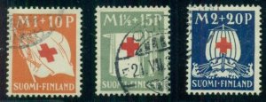FINLAND #B2-4 (162-4) Complete semi-postal set, used w/proper cancels, Scott $76