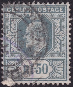 Ceylon 1905 #192 fvf u 1r50c Gray