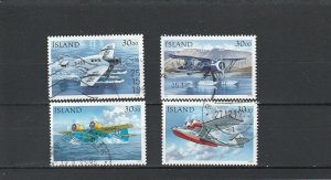 Iceland  Scott#  773-776  Used  (1993 Seaplanes)