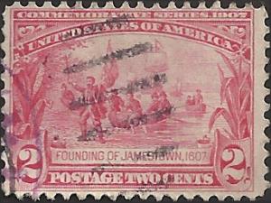 # 329 USED CARMINE FOUNDING OF JAMESTOWN SCV-4.00