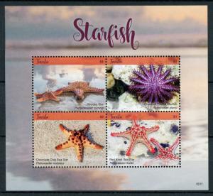 Tuvalu Marine Animals Stamps 2018 MNH Starfish Sea Star Knobby Star 4v M/S