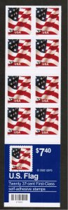 US Sc# 3636c MNH FVF Bklt Cmpl Flag 37 ct