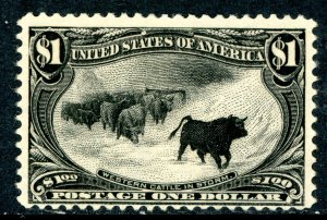 USA 1898 Trans-Mississippi $1.00 Cattle in a Storm Scott #291 Mint Q285