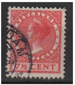 Netherlands 1926 - Scott 175 used - 7.1/2c, Queen Wilhelmina