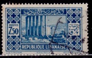 Lebanon, 1930-37, Landscapes, Baalbeck, 7.50p, sc#129, used