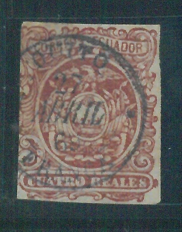 86992f2 - ECUADOR  - STAMP - Yvert & Tellier  # 4 - USED - Very NICE!