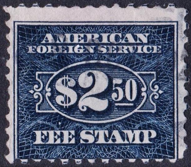 RK36 $2.50 Consular Service Fee Stamp (1925) Used