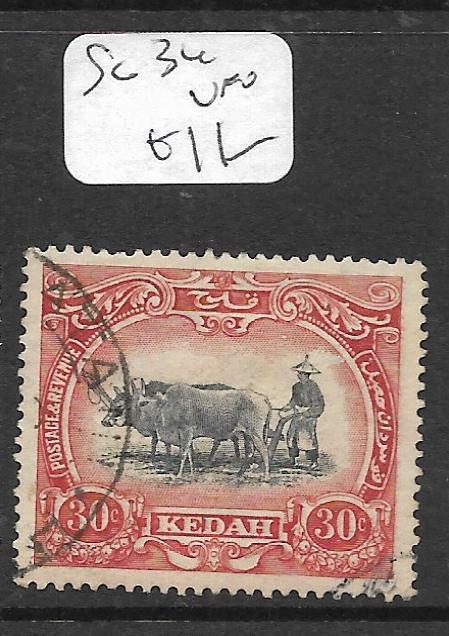 MALAYA KEDAH (P1105B) COW  30C  SG 34      VFU