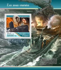 Guinea - 2017 Submarines - Stamp Souvenir Sheet - GU17425b