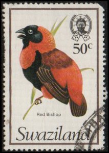Swaziland 256 - Used - 50c Red Bishop (1976) (cv $1.75)
