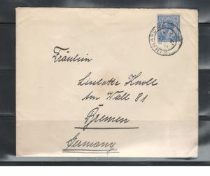 COVER SINGAPORE-GERMANY HANS RUSVHER to Fraulein LISELOTTE KNOLL SING.26/09/29