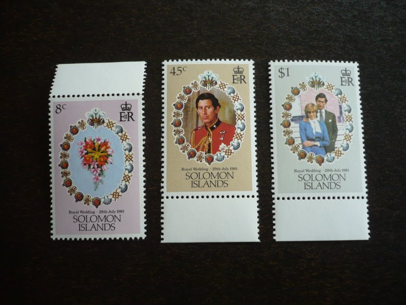 Stamps - Solomon Islands - Scott# 450-452 - Mint Never Hinged Set of 3 Stamps