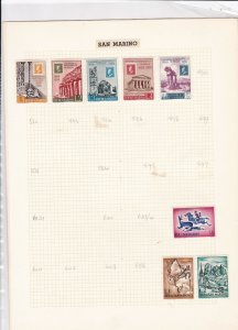 san marino stamps page ref 17049 