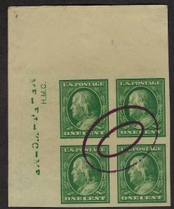 383, USED ENGRAVERS BLOCK, SUPERB