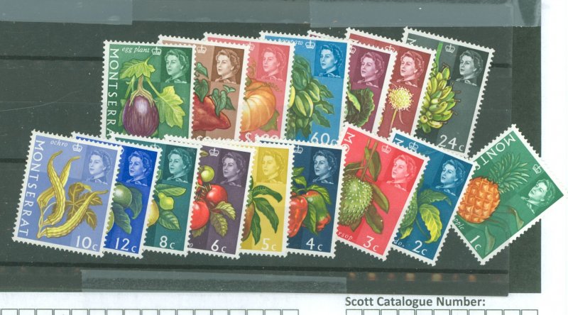 Montserrat #159-167/169-175 Mint (NH) Single (Complete Set)