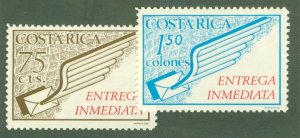 COSTA RICA E1-2 MNH BIN $1.20