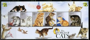 ANTIGUA CATS OF THE  WORLD  SHEET II  MINT NEVER HINGED