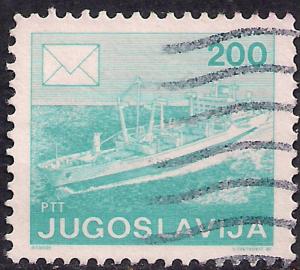 Yugoslavia 200 Blue used stamp - F1142