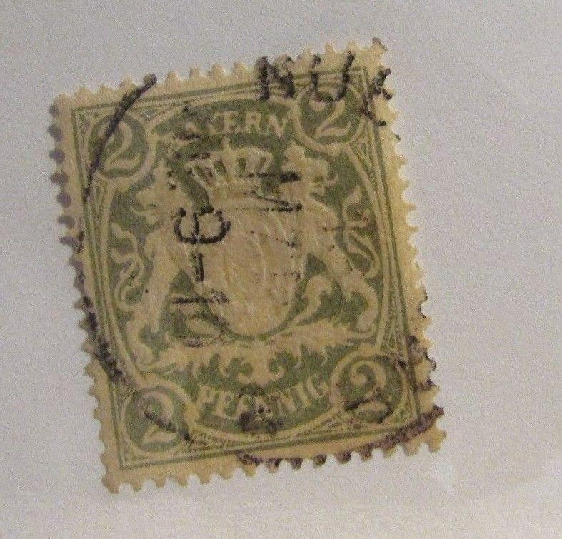 BAVARIA Sc #58a Θ used, very fine postage stamp, 