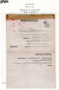 POLAND Germany Occupation WW2 Cover POW/CONCENTRATION CAMP WOLDENBERG 1944 EP654