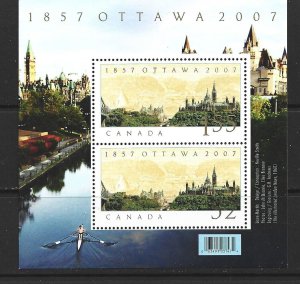 CANADA - 2007 OTTAWA SESQUICENTENNIAL SOUVENIR SHEET - SCOTT 2213 - MNH