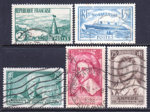 France 1935-36 Used Accumulation SC 299,300,301,304,306 CV $8.50