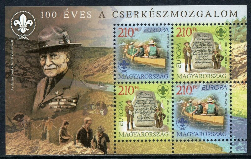EUROPA 2007 - Hungary - The 100th Anniversary of Scouting - MNH Souvenir Sheet