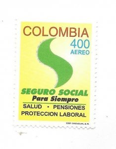 COLOMBIA 1997 SOCIAL WORK SECURITY HEALTH PENSIONS MINT NH C894 MI 2047