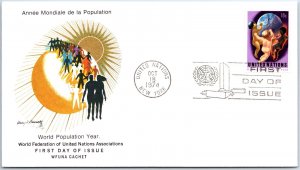 UN UNITED NATIONS FIRST DAY OF ISSUE COVER WFUNA SPECIAL CACHET #13