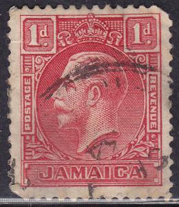 Jamaica 103a USED 1932 King George V 1d Type II