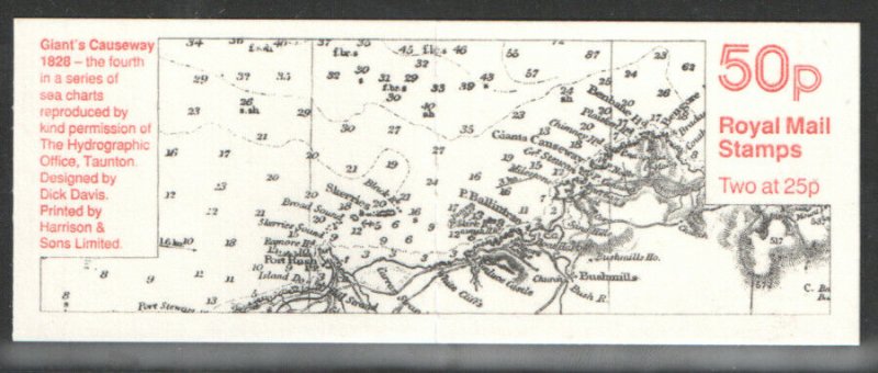 FB75 1995 Giants Causeway - 4th Sea Charts Series 50p Folded Booklet