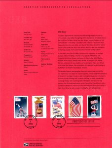US SP1500 Old Glory 3776-3780 Souvenir Page FDC