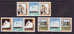 Dominica-Sc#782-4-unused NH set-Royal Baby-Prince William-Princess Diana-gutter