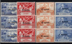 Aden 1949 UPU 3 x LHM different sets WS38734