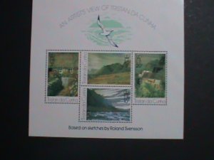 TRISTAN DA CUNHA-1976 SC#212a VIEWS BY ROLAND SVENSSON-AN ARTIST MNH S/S SHEET