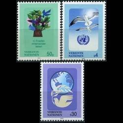 UN-VIENNA 1994 - Scott# 167-9 Doves Set of 3 NH