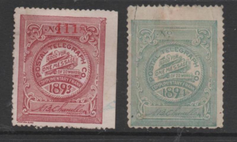 United States 15T8  15T10  Postal Telegraph Co. 