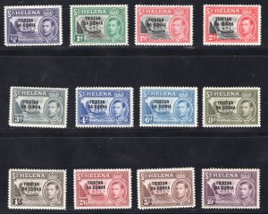 MOMEN: TRISTAN DA CUNHA SG #1-12 1952 MINT OG NH £140+ LOT #67248